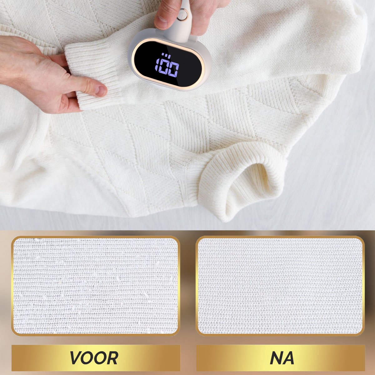 MostEssential Premium Elektrische Pluizenverwijderaar LR218 – Pluizentondeuse - USB-C Snellaadfunctie - Draadloos - 2000 mAh Batterij - 17.000 RPM - DOUBLE Blade Edition