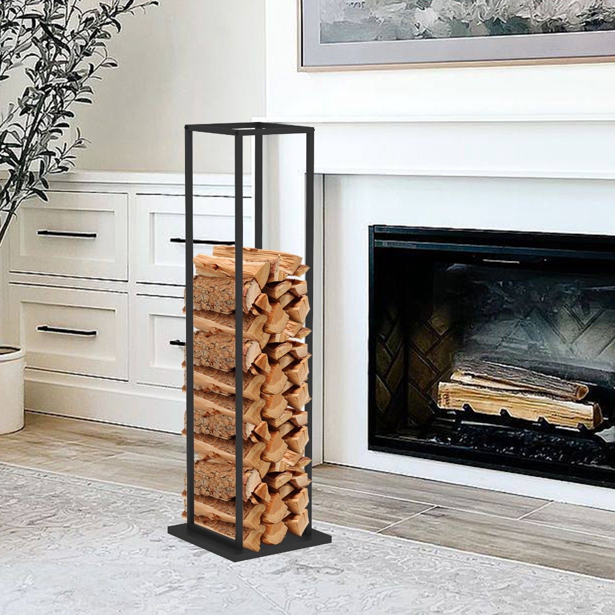 Haardhoutrek - Design Houtrek - Houtopslag - 115x33x33cm.
