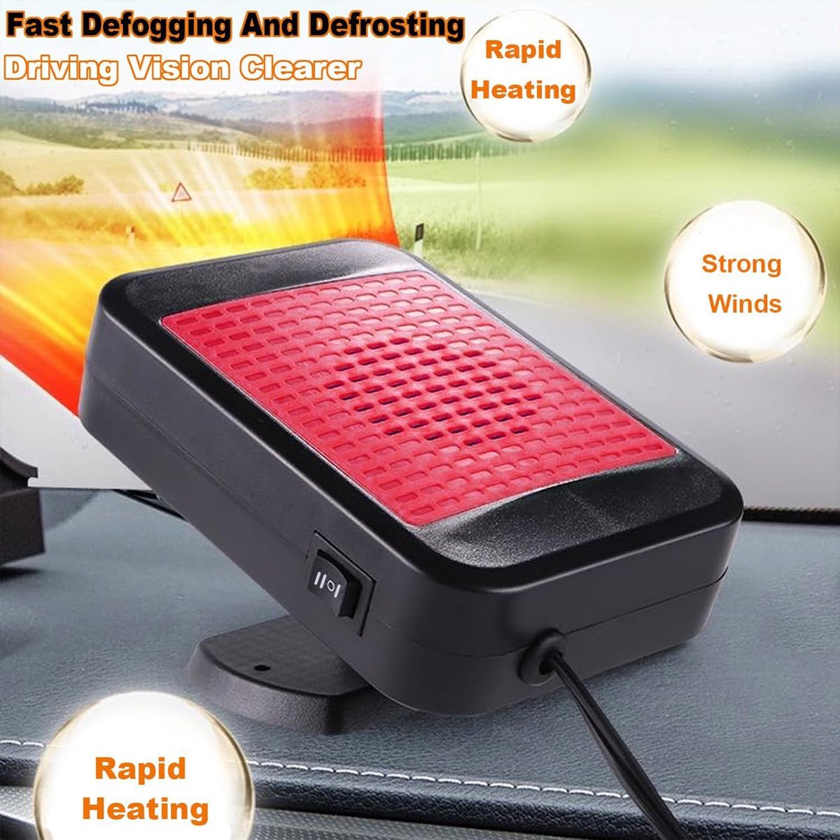 Auto verwarming - Auto heater - 12V - Autoverwarmer - Auto kachel - Auto verwarming ventilator - Must Have voor de winter!