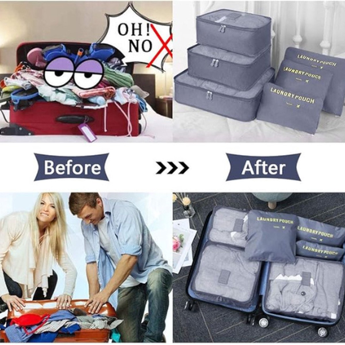 Packing Cubes Backpack - Koffer Organizer Set - Voor Backpack & Koffer - Cubes - Reisrugzak Organizer