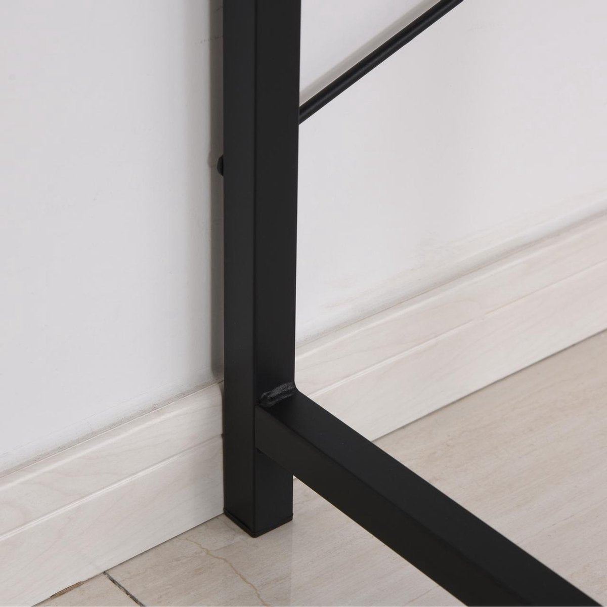 Desk - Compact - Writing desk - Computer desk - Office desk - Storage space - Industrial design - 106 x 53 x 95cm - Black