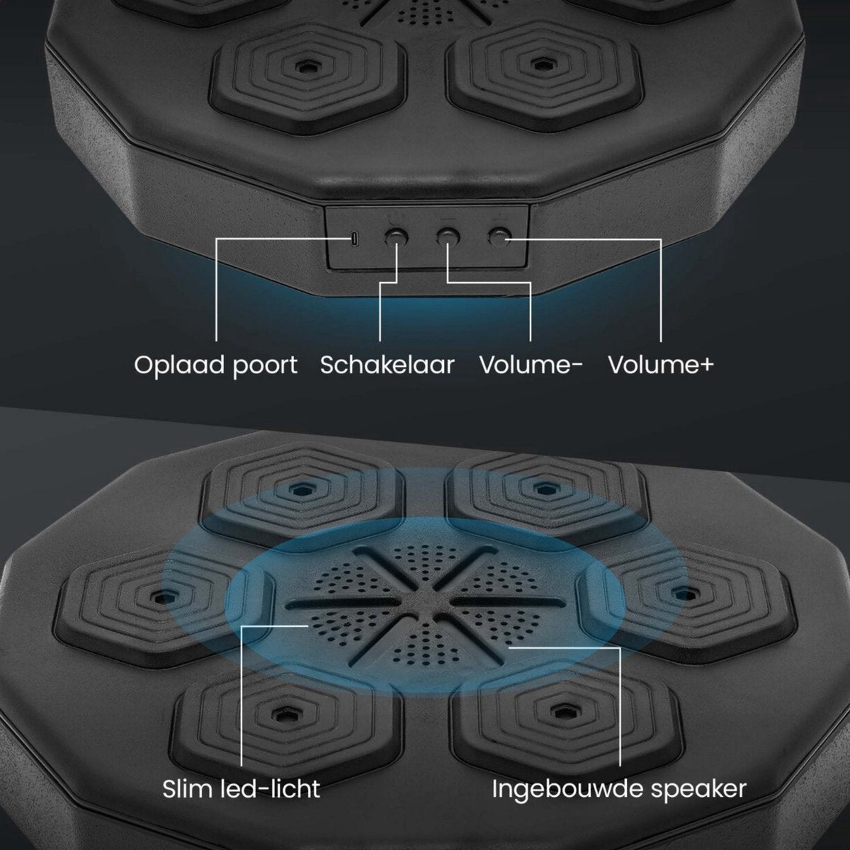 Smart Music Boxing Machine - Intelligente Bokszak - Verbinding met Bluetooth - Digitale Boksmachine met Muziek - Boksbal - Boxmachine - Training op Niveau - Boxing - Fitness