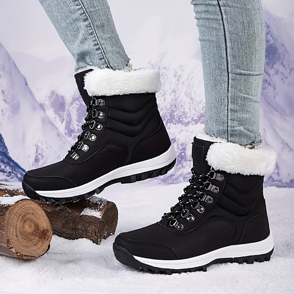 Snowboots - Sneeuwschoenen - Sneeuwboots - Dames - Wintersport - Ski - Skigadgets - EU39.5 - Zwart