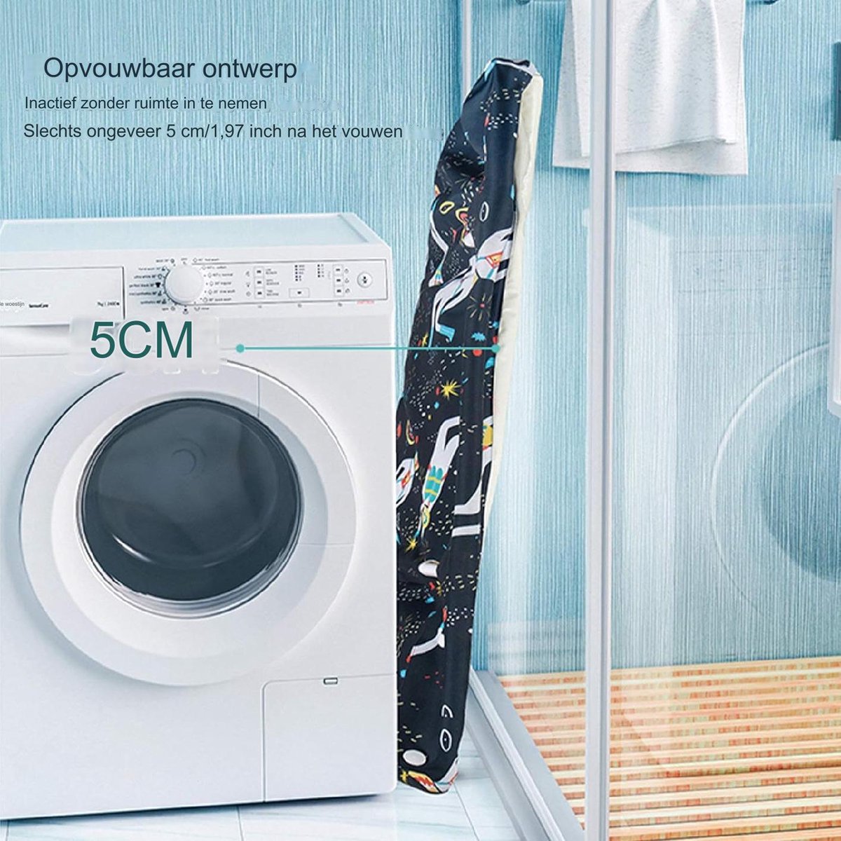 Opvouwbaar Badkuip - Opvouwbaar - Draagbaar - Verplaatsbaar - Kunststof - Mobiel - PVC-houder - voor kleine badkamers - Volwassenen - Kinderen - 120 x 55 x 50 cm