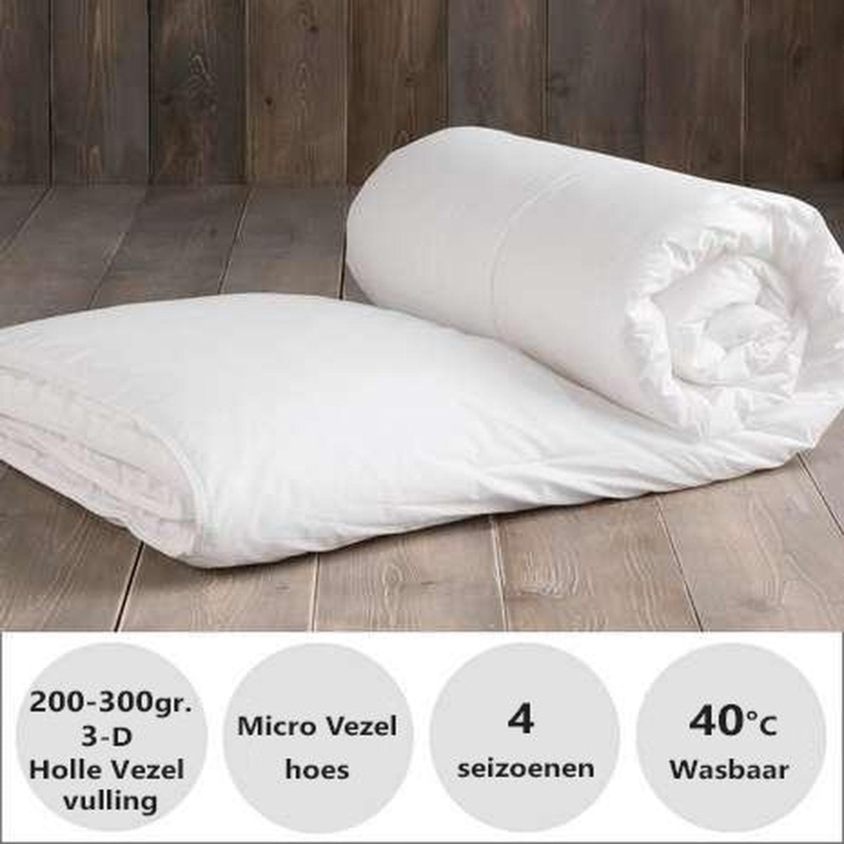 Donsdeken - Wellbed Classic - vierseizoenen - Anti-Allergie - 240x220 cm