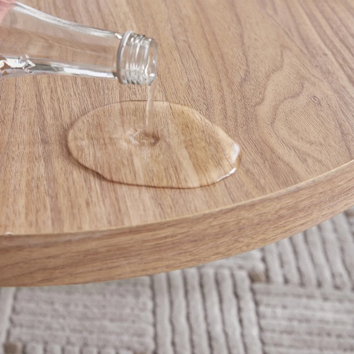 ByLoesje® Set van 2 Ronde salontafels - Hout - Donker Bruin - Woonkamer - Bijzettafel - 3 Poten