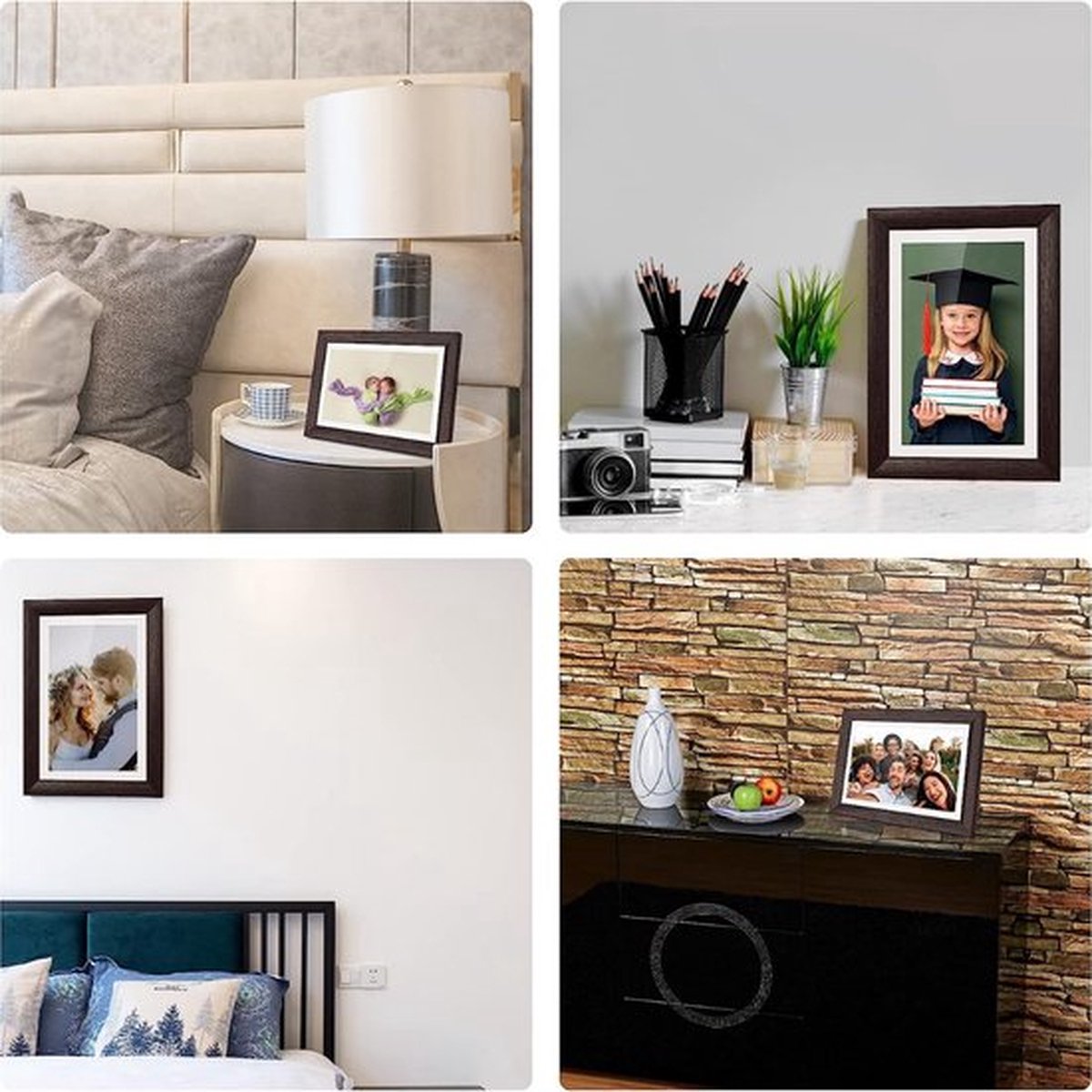 Digital Photo Frame - WiFi Digital - 1280 x 800 - Touchscreen - Luxury Photo Frame - Adjustable