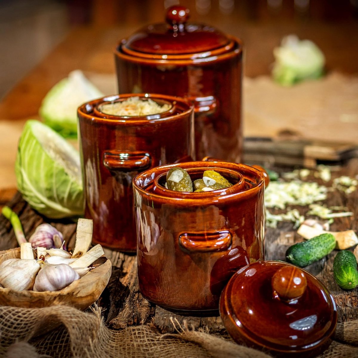 Fermentatiepot - Fermenteren - Fermentatiepot - Zuurkoolpot - Weckpot - Must have voor het inmaken van groente!