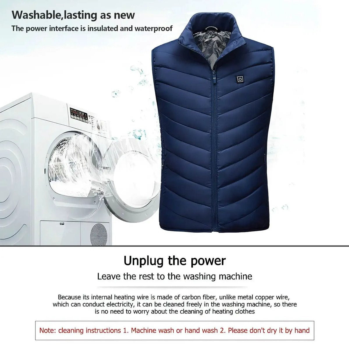 Heated Vest met Grafeen en USB - Wasbaar Elektrisch Verwarmd Jack voor Mannen en Vrouwen, Sport- en Buitenactiviteiten | Maat L | Verwarmd Sportjack