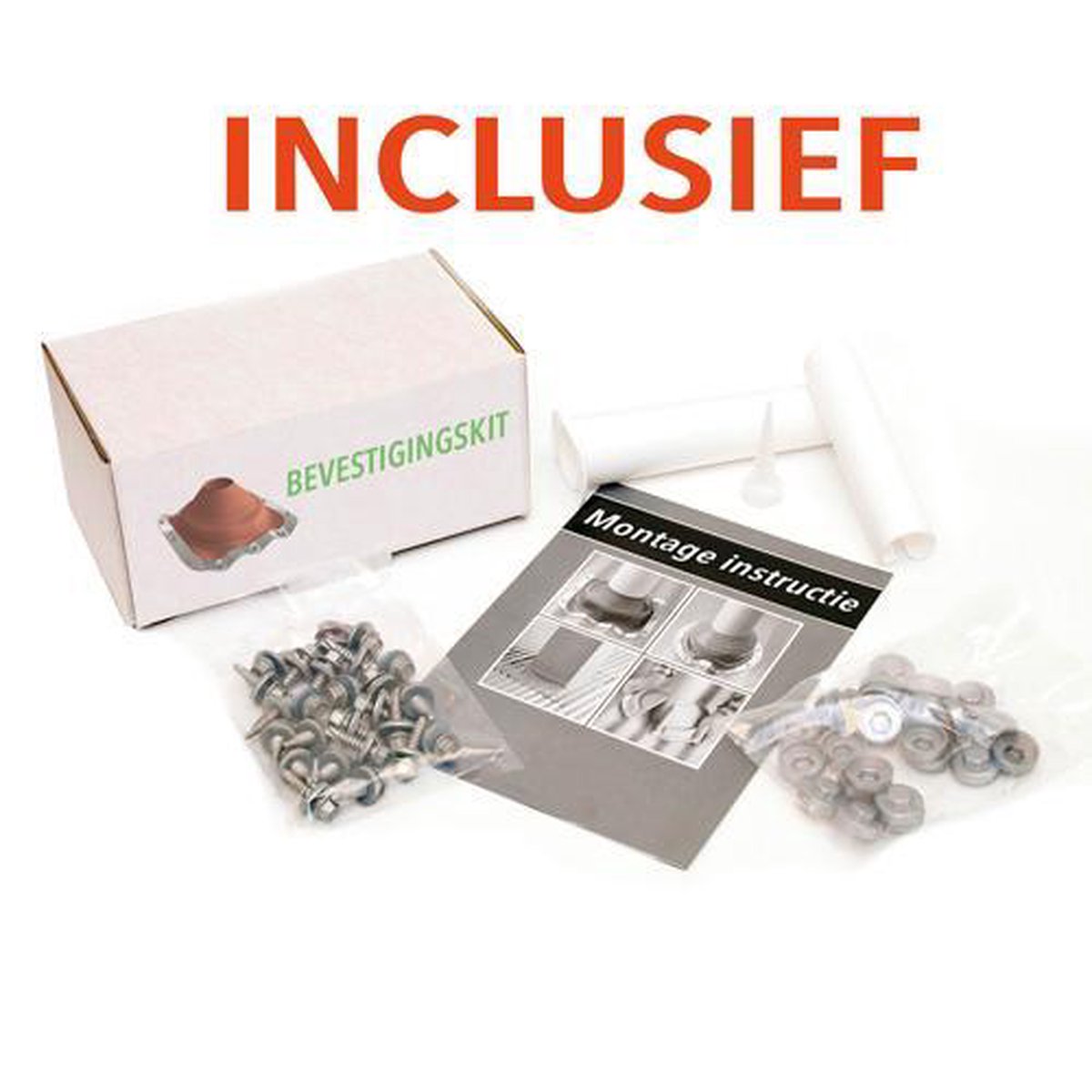 Siliconen dakdoorvoer 0-45° ø 101-178mm tot 250°C rood