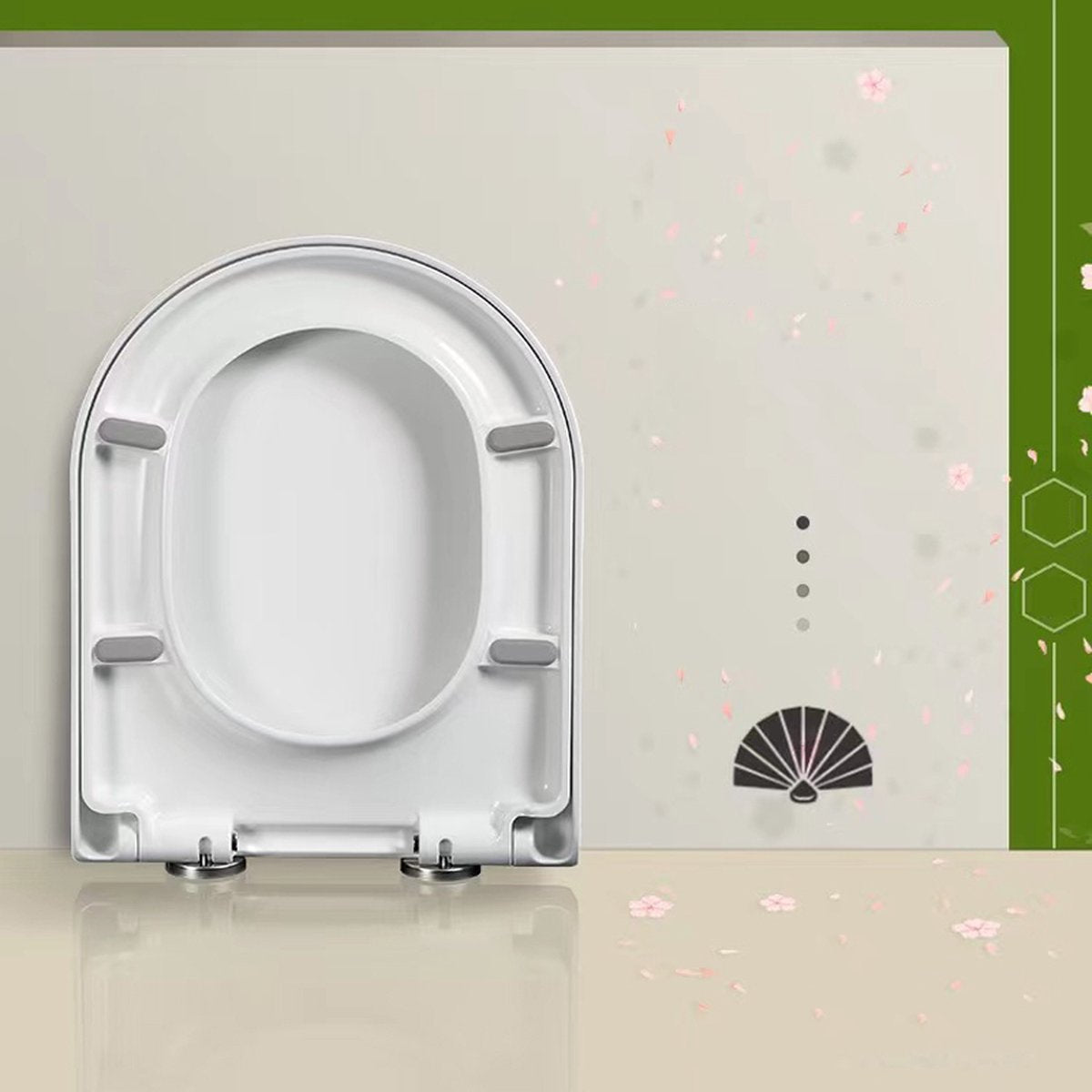 Adjustable U-shaped toilet seat-WC seat-Optimal Comfort and Style -white