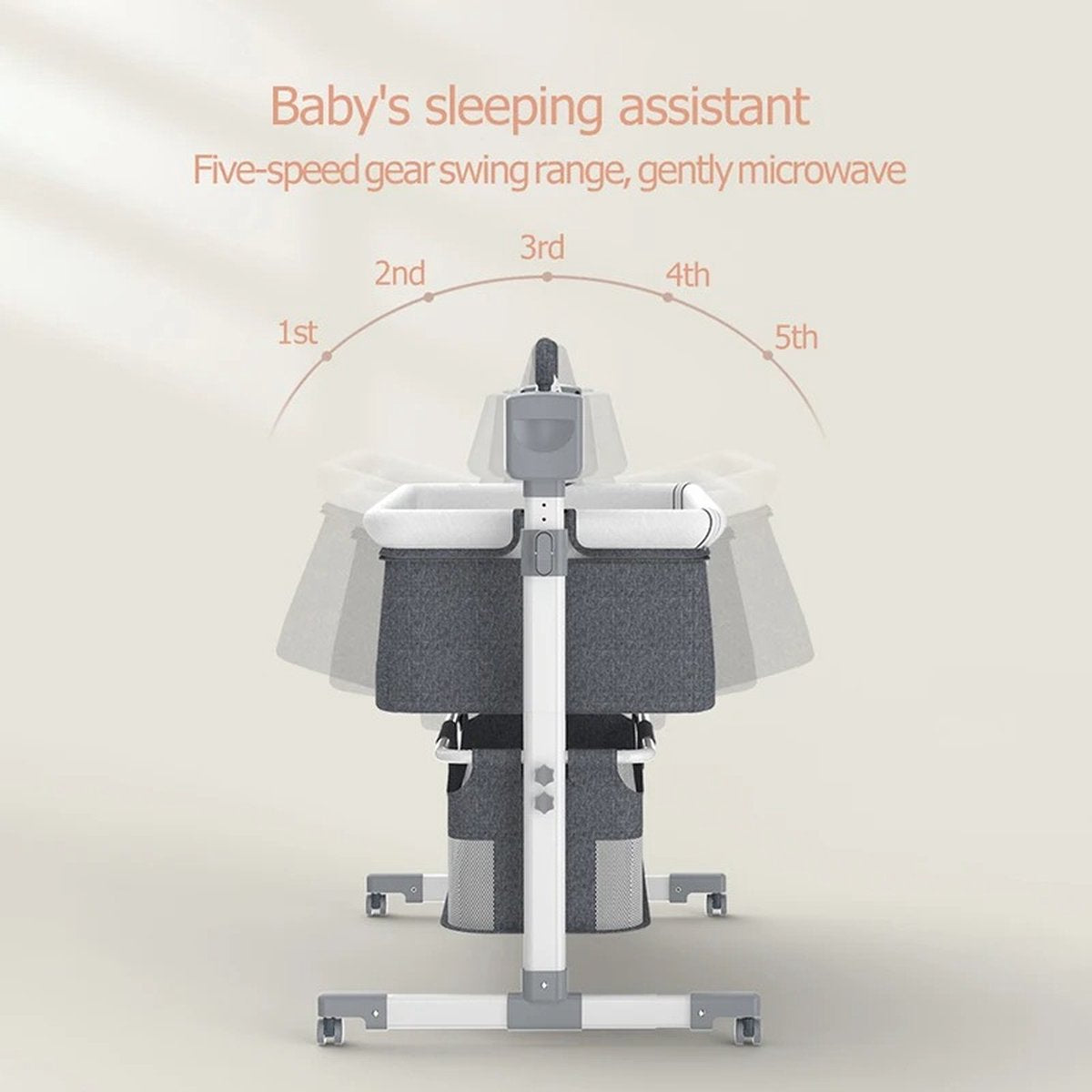 Babybed - Babybedje - Babybed Met Matras - Elektrisch - Grijs