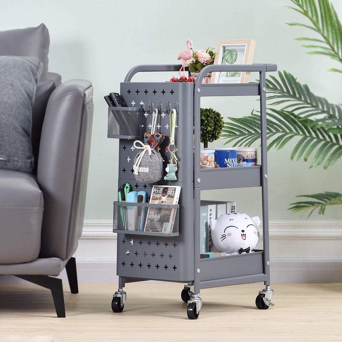 Premium Keukentrolley – keuken planken - Opberg Trolley op wielen – met niveaus – duurzaam -ruimtebesparend