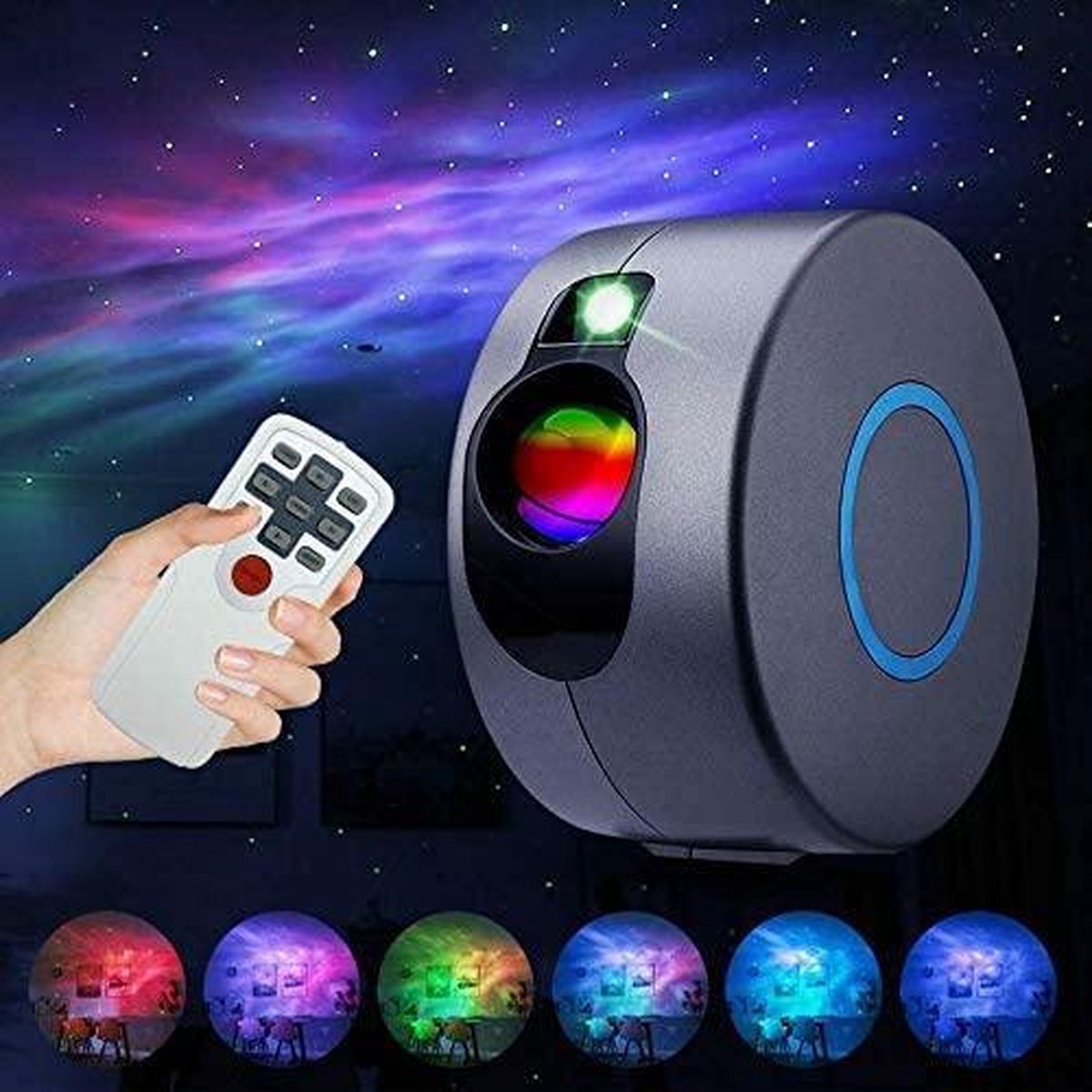 Star Projector - Projection Lamp - Galaxy Projector - Star Projector - Night Light - Starry Sky - LED Lamp - grey