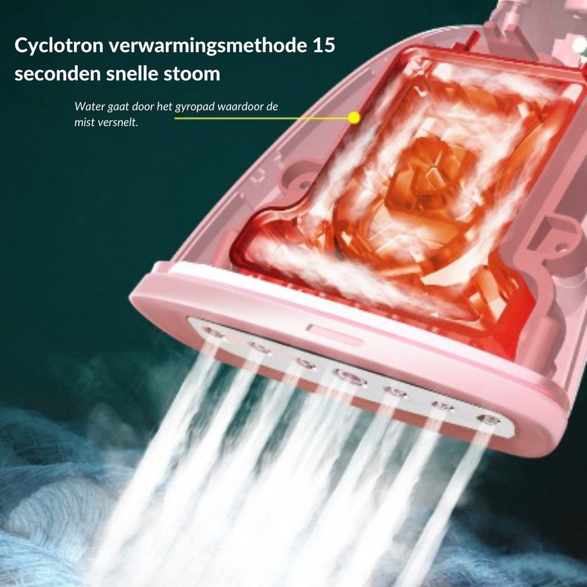 Kledingstomer - Handstoomapparaat Kleding - Steamer - Handig op reis - 1500 Watt - Roze