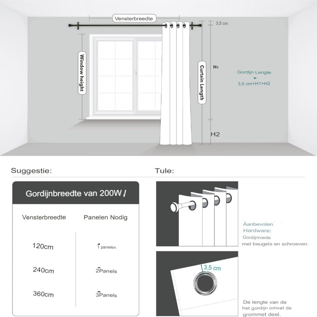 Ready-made Curtains with Hooks - Curtains with Hooks - Curtains for Rail