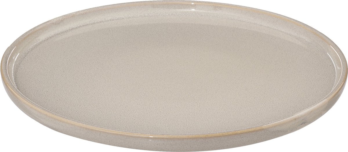 Dinerborden Terre - set van 6 stuks Geglazuurd Keramiek 27 cm - Beige