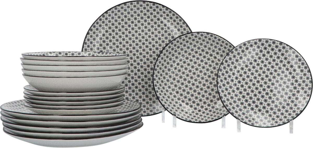 Porseleinen Servies Bohemia Ster 6-persoons 18-delig