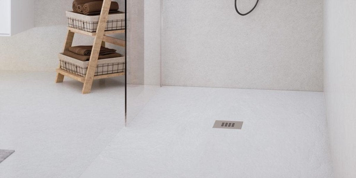Composite douchebak Slim Eco 120x140 cm leisteen wit