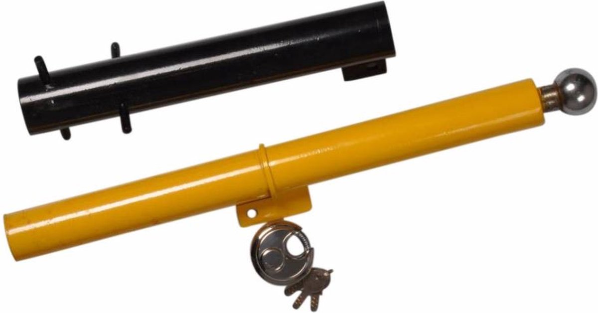 Parking post with lock for trailers and caravans