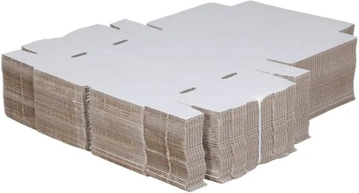 25 x witte postdozen 31x22x6cm A4-formaat / verzenddozen / postdoos wit /