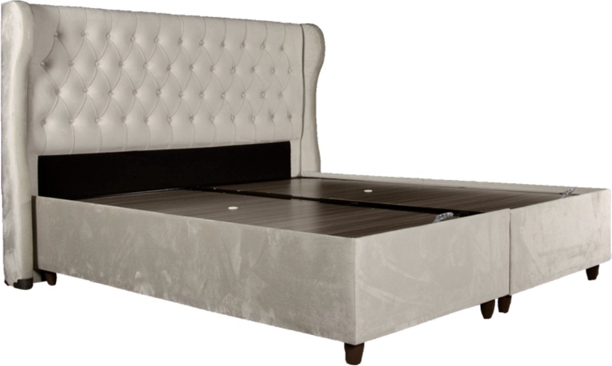 Boxspring Kale met Opbergruimte - Zonder Matras - 160x200cm