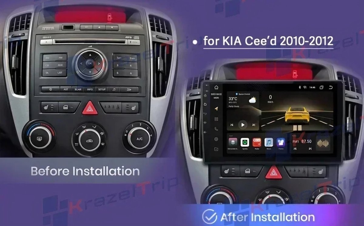 Kia Cee'd | 2010 - 2012 | Carplay & Android auto | 2GB & 32GB | Autoradio met navigatie | Radioscherm | 2010 2011 2012 | ceed cee d