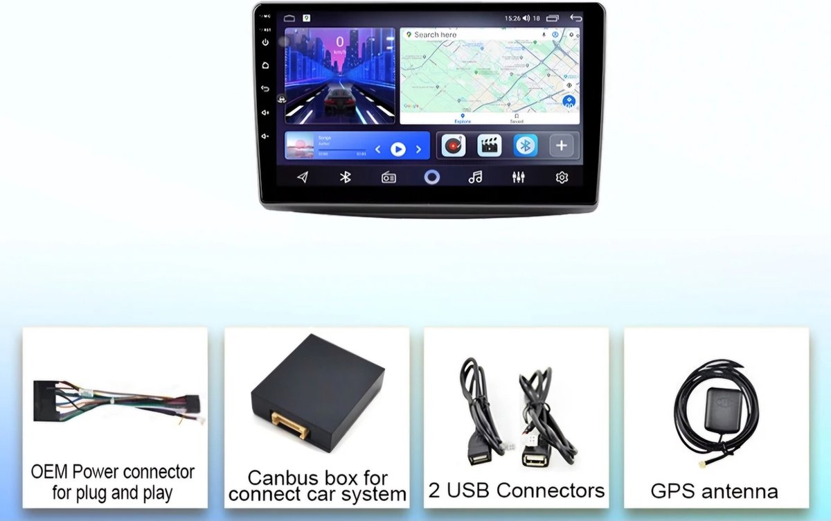 Alfa Romeo Mito | 2008 - 2016 | Carplay & Android auto | 2GB & 32GB | Autoradio met navigatie | Radioscherm | 2008 2009 2010 2011 2012 2013 2014 2015 2016 | Alfaromeo 955