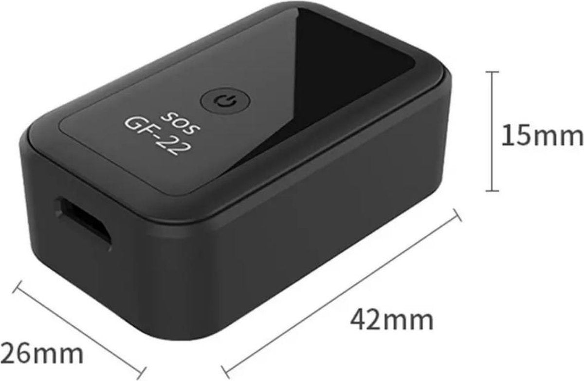 GPS Auto Tracker - Volgsysteem Met Alarm - Zwart