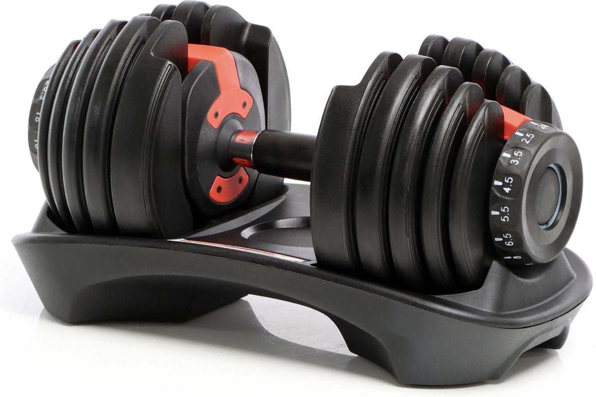 Verstelbare Dumbbell 24 KG - PRIJS PER STUK - Verstelbare Smart Dumbbells - Gewichtenset voor Home Gym - Adjustable Dumbbells van 2,5 kg tot 24 kg - Complete Set van 15 Dumbbells in één!