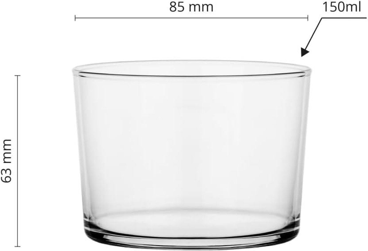 Dessertschalen - Glazen Schaal IJsschalen - Glazen Kom Set van 6 stuks - Saladeschalen Snackschalen - Kleine Glazen Kommetjes voor Dessert IJs Salade 6x150 ml Schalen & Presenteerbladen
