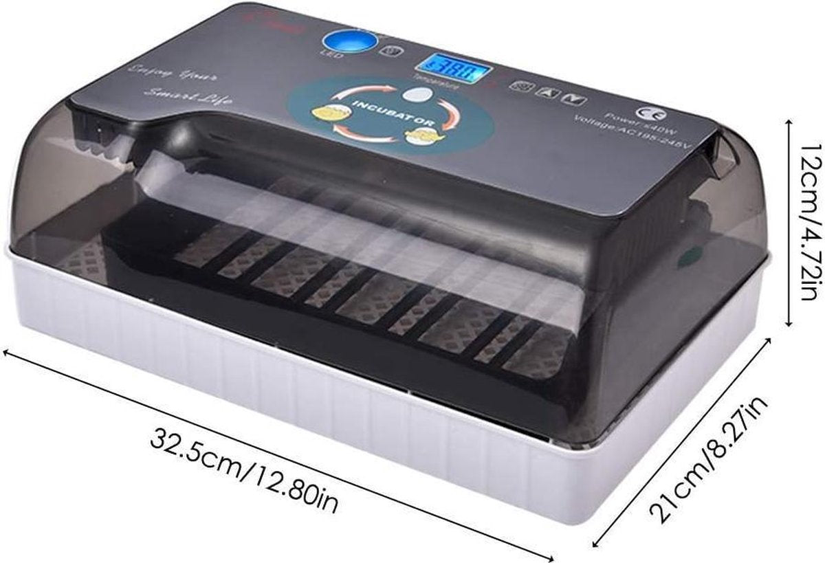 Automatic Egg Incubator with Heating Plate Incubator with Luxury Hygrometer - Up to 60 Eggs