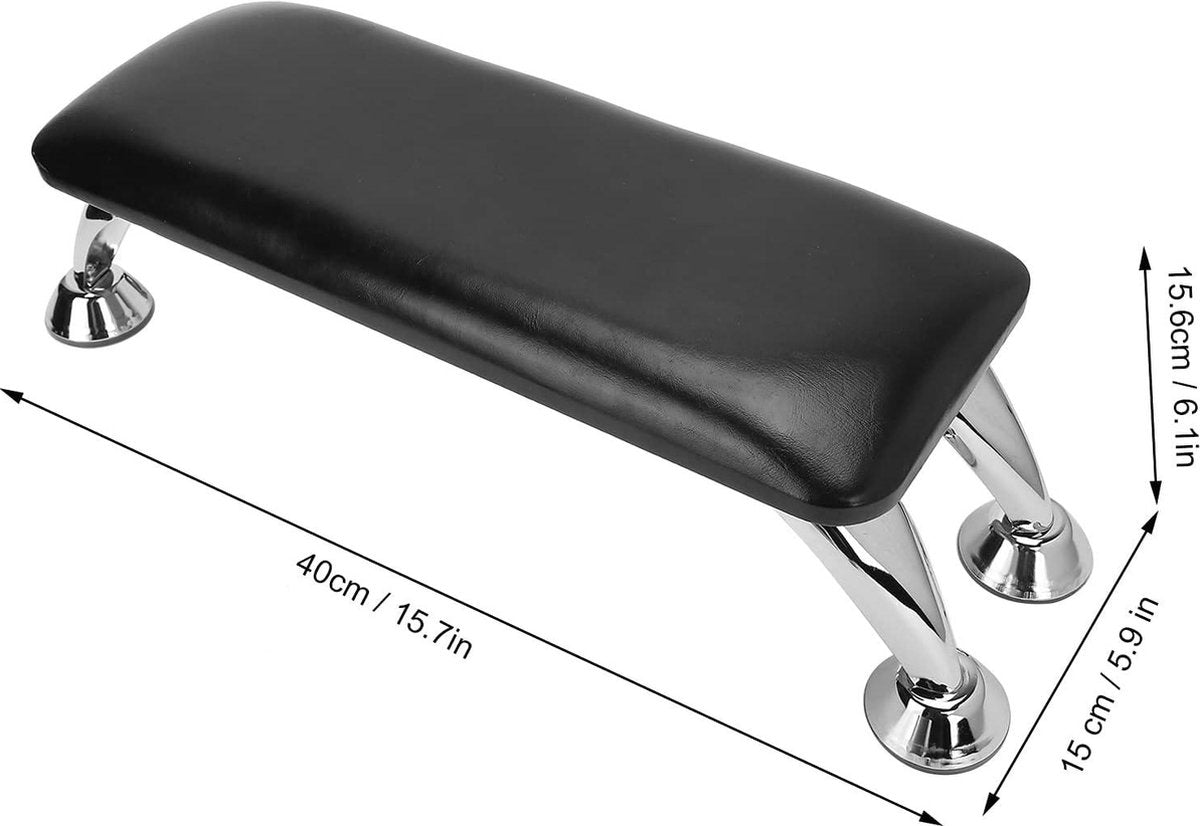 Handkussen voor Nagelkunst - Manicure Armsteun Kussen met Roestvrijstalen Ondersteuning - Pu Lederen Handsteun Kussen - Voor Nagelsalon