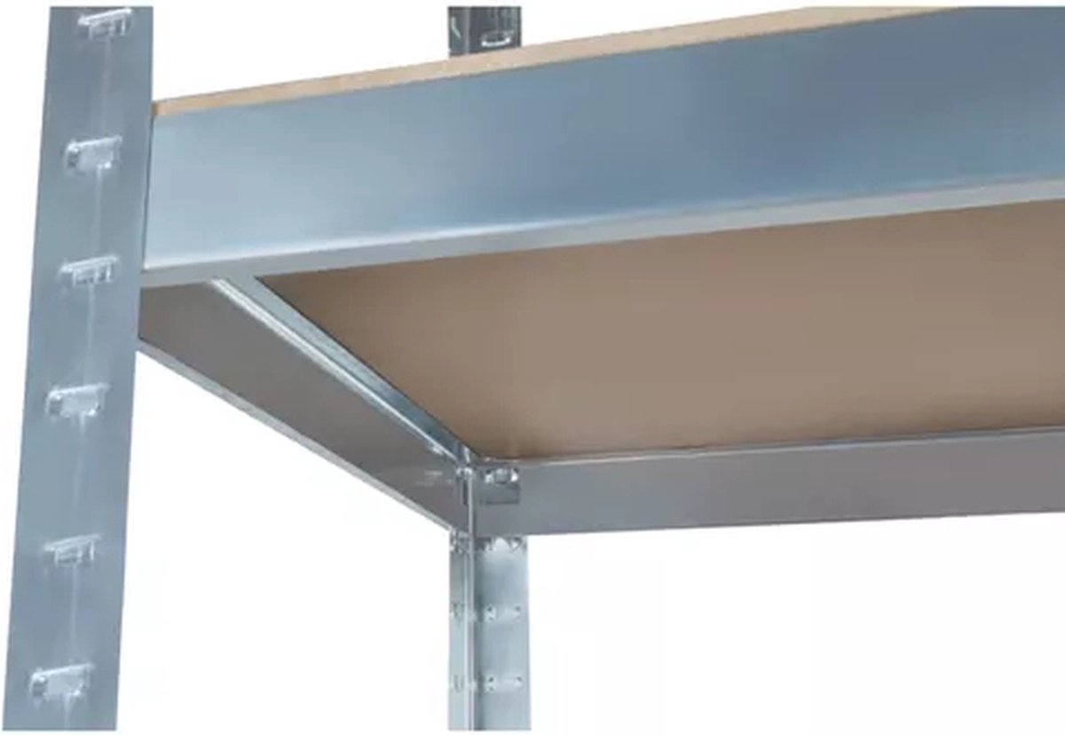 Stevige Stellingkasten - 220 cm hoge stellingkast metaal - Opbergrek - Magazijnstelling - Stelling met legplanken - Zware stellingkast - Opbergrek met planken - Stalen stellingkast Grote stellingkast - Opslag stelling - Opbergrekken - 220x100x45 cm