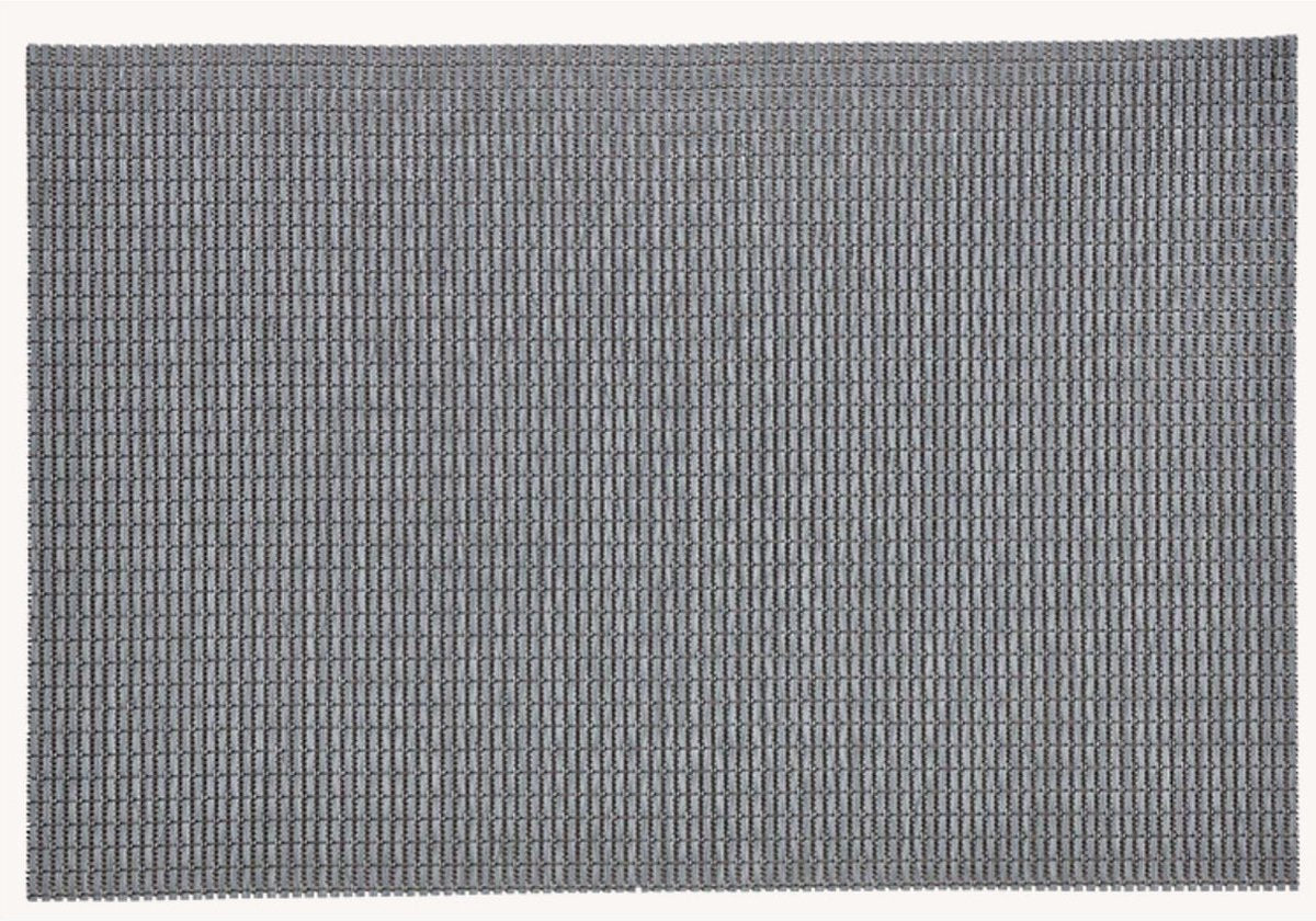 12x Rechthoekige placemats grijs - Kunststof - 45 x 30 cm - Onderleggers