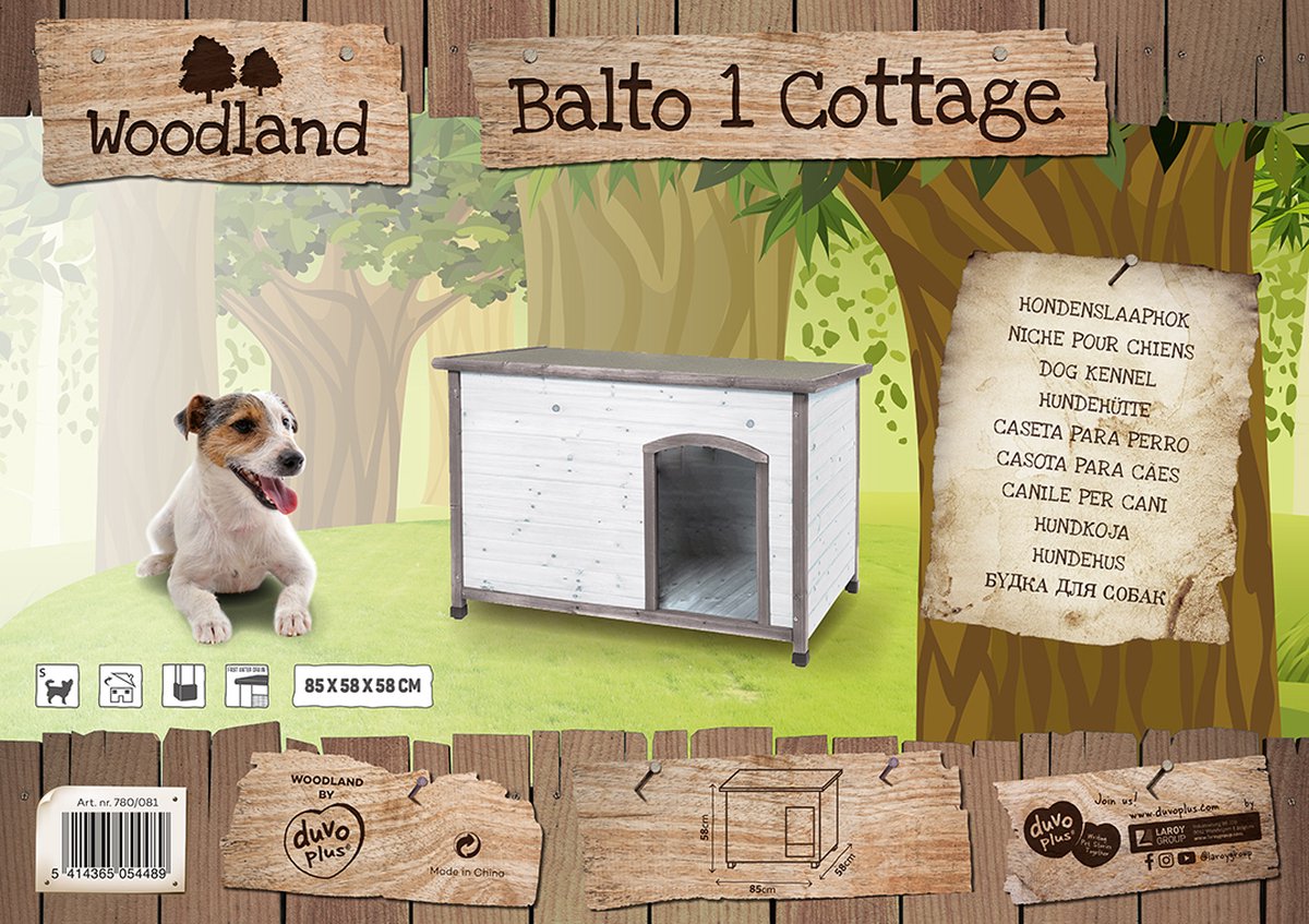 Woodland Slaaphok Balto 1 Cottage - 85 x 58 x 58 cm