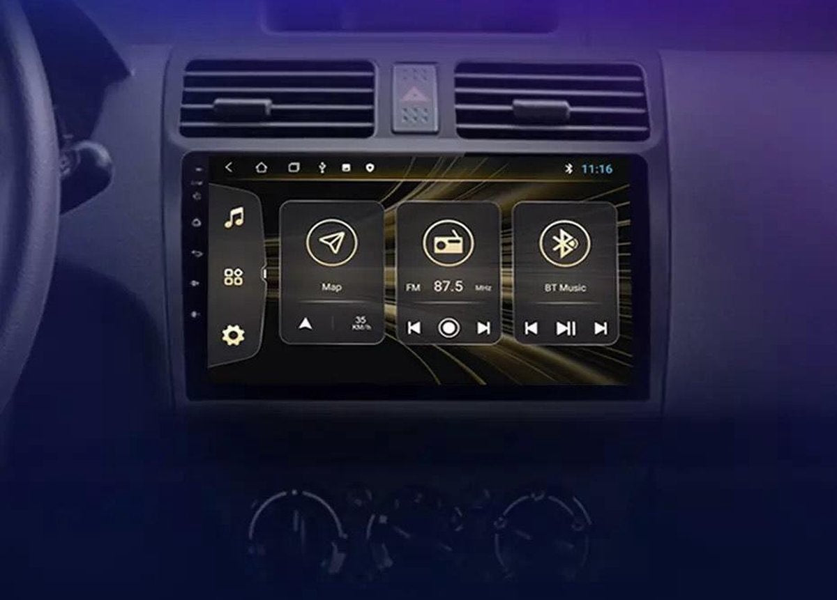 CarPlay Suzuki Swift 2005-2010 Android 10 navigatie en multimediasysteem Bluetooth USB WiFi 2+32GB
