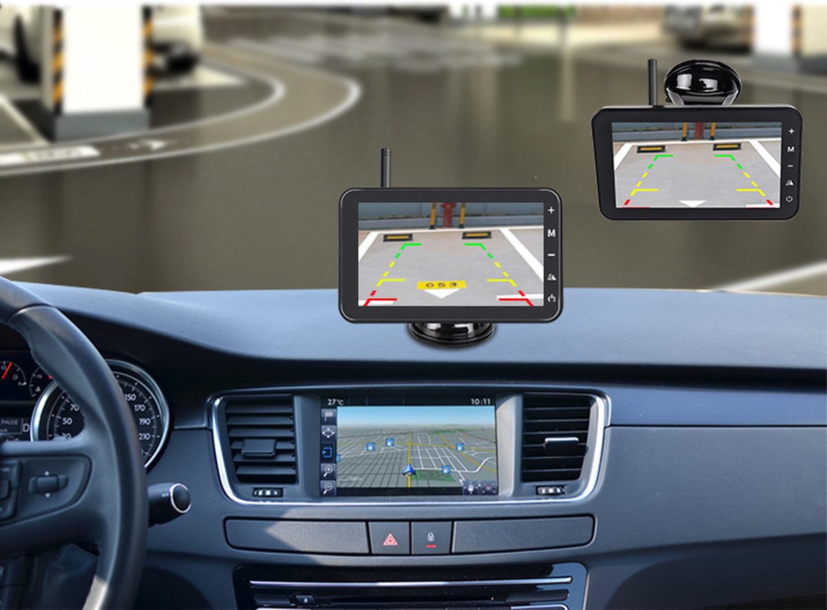 Kentekenplaatframe voor auto met zonnepaneel en achteruitrijcamerasysteem, draadloze achteruitkijkcamera op zonne-energie, 1 jaar garantie