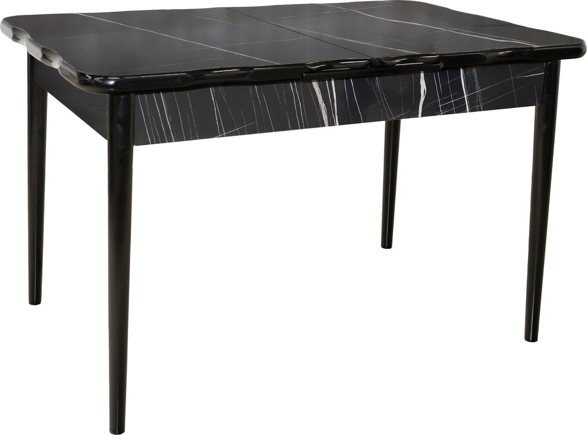 De Sfeer - Keukentafel - Eetkamertafel - Eettafels - Inklapbaar - Sonato - 165x80 cm - 4 tot 6 personen - Eettafel - MDF
