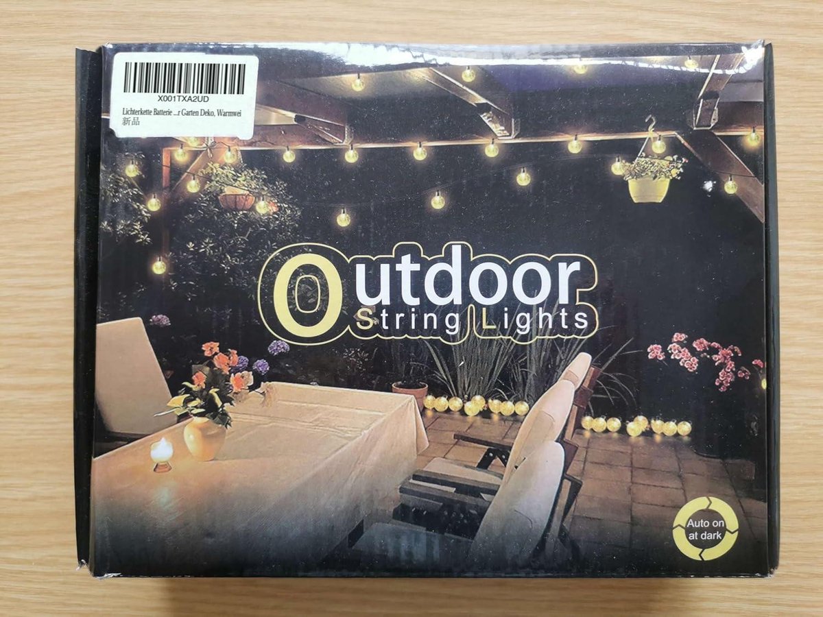Outdoor fairy lights - 85 m 80 LEDs battery operated - 8 modes - IP67 waterproof - remote control - Halloween Christmas - garden decoration - warm white
