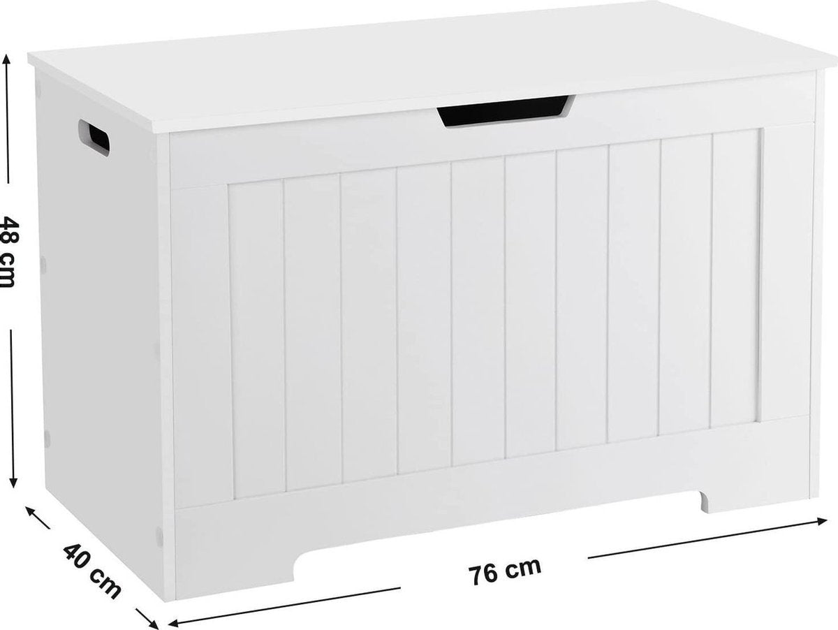 White Storage Box - Toy Box - Wood