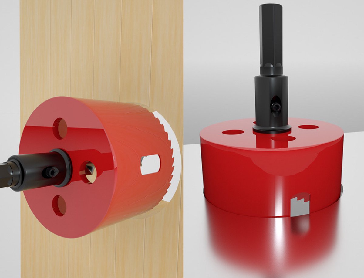 16-delige dozenboorset - Zeskant adapter - Kroonboor - Dozenboorset - Boren - Gatenboor - Gatenzaag - Centreerboor - Steen - 19mm - 22mm - 29mm - 35mm - 38mm - 44mm - 51mm - 57mm - 64mm