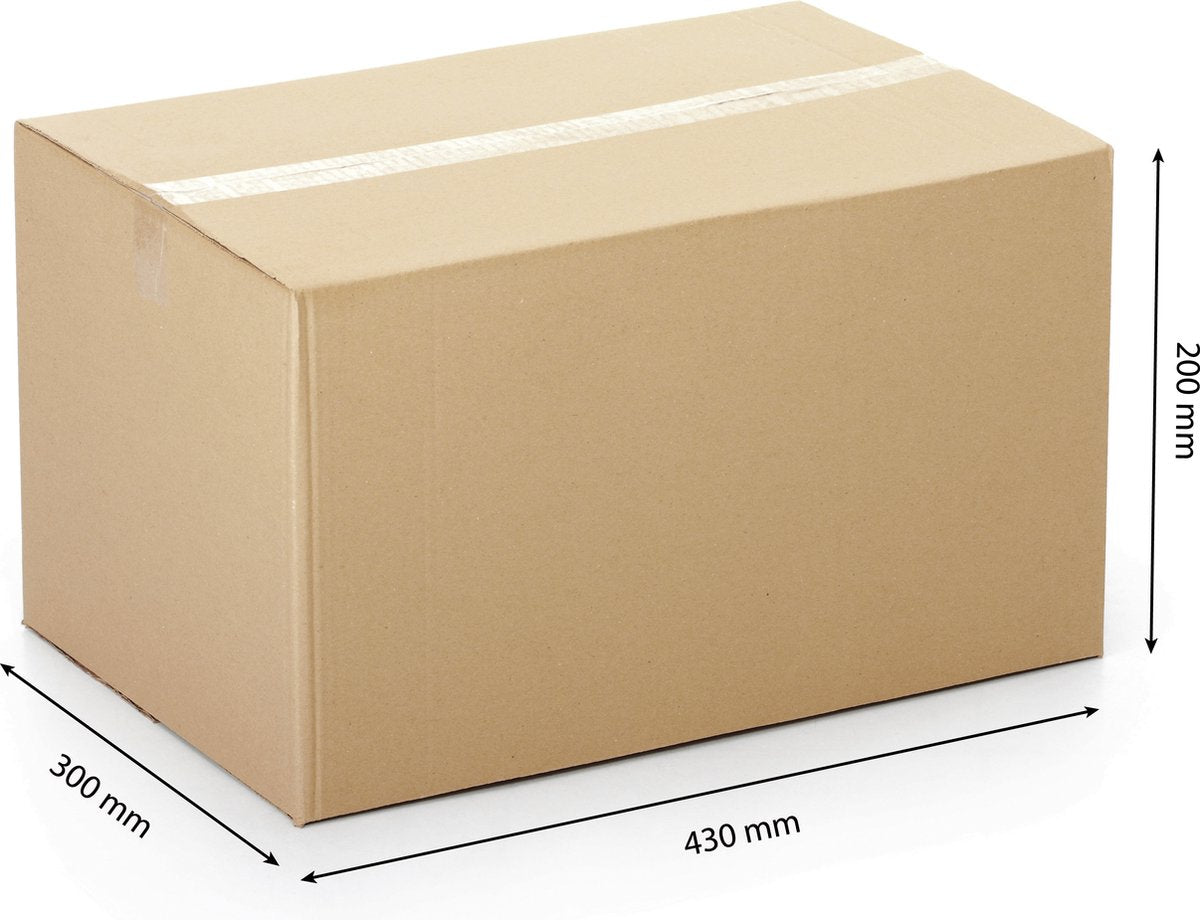 Shipping box - Folding box - Cardboard boxes - 430 x 300 x 200mm - 30 pieces