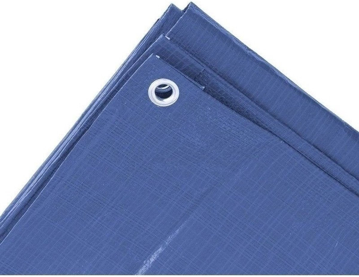 Afdekzeil - voor aanhanger - met koord - blauw - 258 x 135 cm