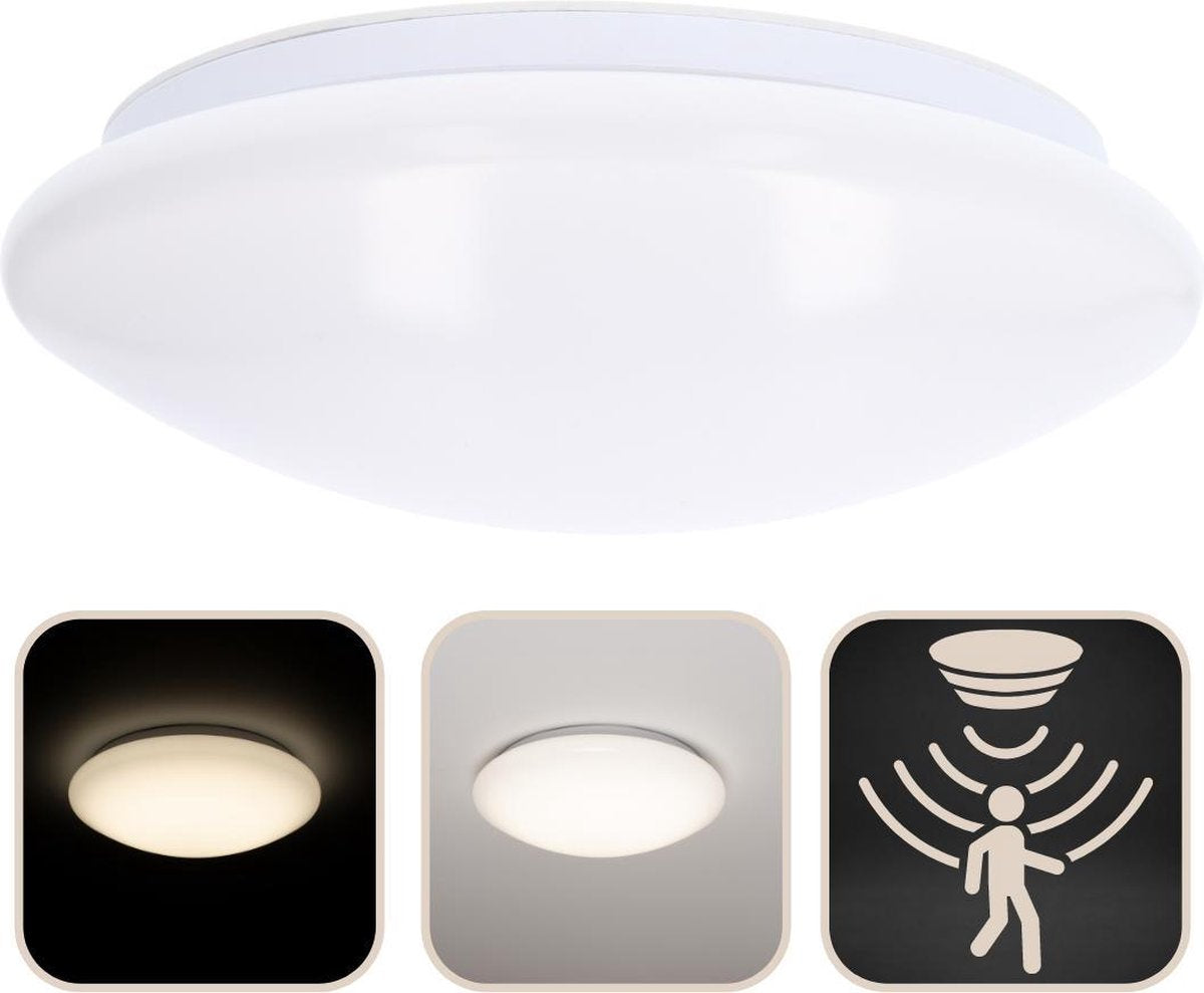 Proventa LED Plafondlamp ø 33 cm met instelbare bewegingssensor - Binnen & Buiten