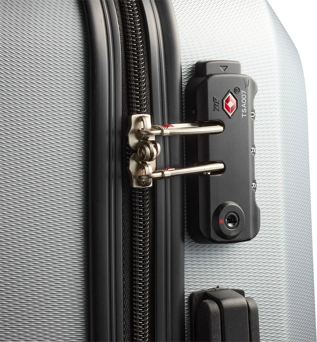 Swiss - Lausanne - Handbagagekoffer - 4 Wielen - TSA-Cijferslot - Zilver