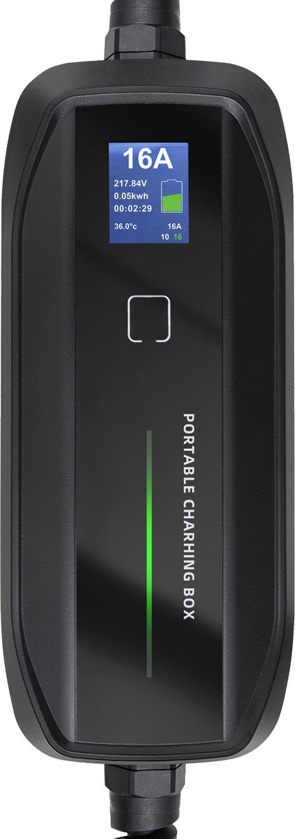 Besen Mobiele Lader met LCD - Type 2 naar Schuko - 10 Meter