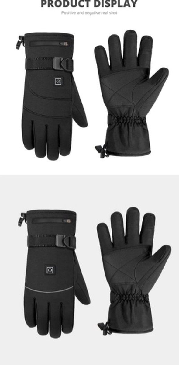 Waterdichte Verwarmde Motorhandschoenen – Werkt op Batterijen, Compatibel met Touchscreen, Ideaal voor Winterse Motorritten, Racing en Rijden – Handverwarmers voor Comfort en Bescherming