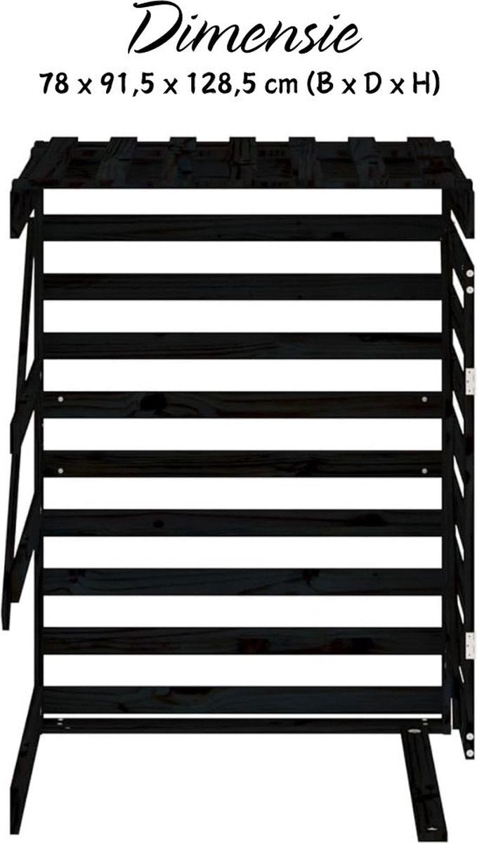 Kliko Ombouw – Containerberging – Enkele Containerkast – Containerombouw - Container Ombouw – Donkerbruin