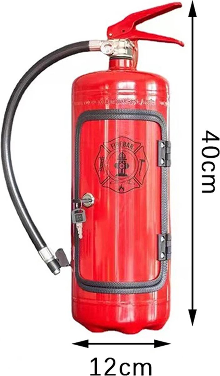 Brandblusser Drankhouder - Cadeau - Geschenk - Wijn - Drank - Vodka - Wodka - Sterke drank - Wijnfles - Wijnkist - Grappig - Decoratie